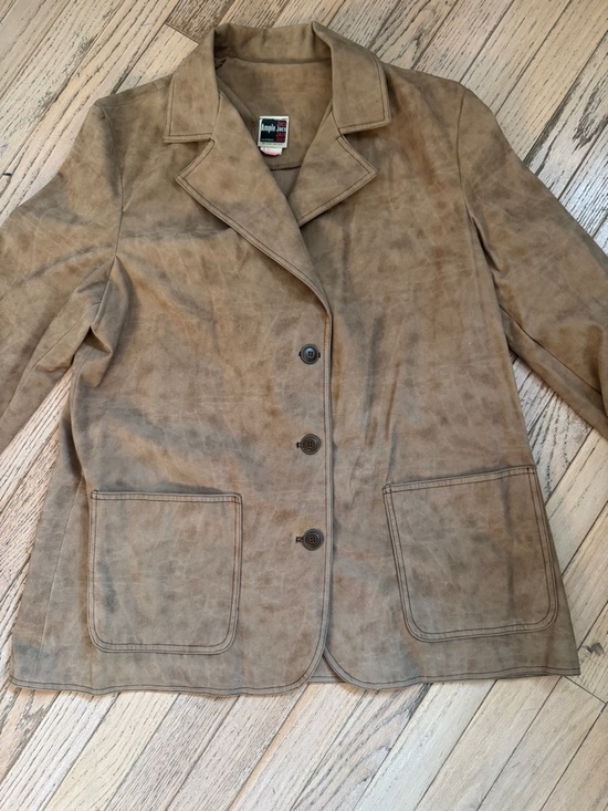 Ample jacs Jackets & Blazers - VINTAGE 70s Ample Jacs California Brushed Suede Style Cotton Jacket Groovy Retro